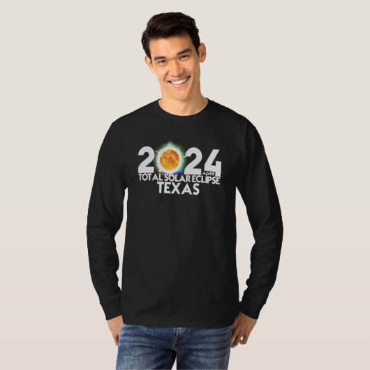 Total Solar Eclipse TEXAS 2024 American Totality Tシャツ (正面フル)
