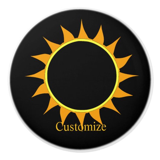 Total Solar Eclipse Thunder_Cove セラミックノブ (正面)