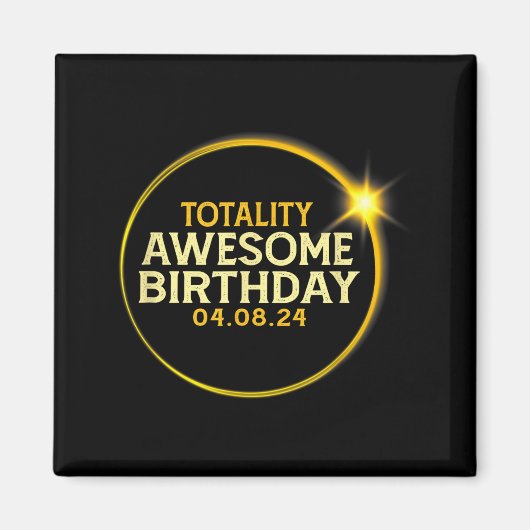 Total Solar Eclipse Totality Birthday Illustration マグネット (正面)