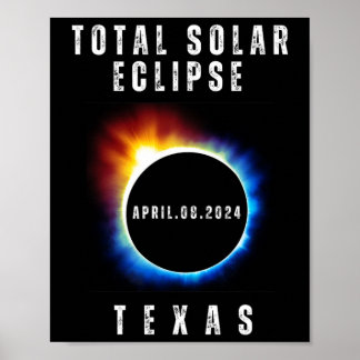 Totality 太陽の Eclipse 2024テキサス州土産 ポスター