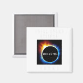 Totality 太陽の Eclipse 2024テキサス州土産 マグネット (正面/裏面)