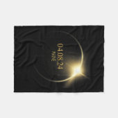 Totality 太陽の Eclipse 2024 4.08.24アクセサリ フリースブランケット (正面(横))
