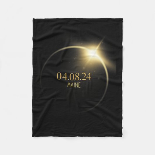 Totality 太陽の Eclipse 2024 4.08.24アクセサリ フリースブランケット (正面)