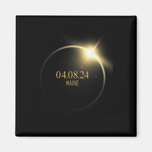 Totality 太陽の Eclipse 2024 4.08.24アクセサリ マグネット (正面)