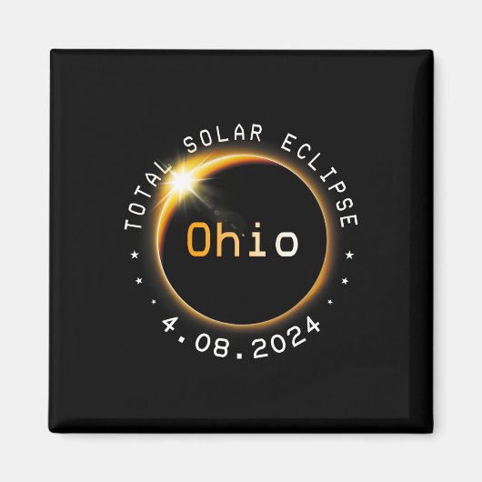 Totality 太陽の Eclipse 2024 4.08.24アクセサリ マグネット (正面)