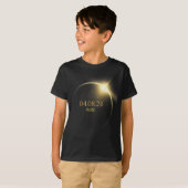 Totality 太陽の Eclipse 2024 4.08.24アクセサリ Tシャツ (正面フル)