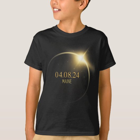 Totality 太陽の Eclipse 2024 4.08.24アクセサリ Tシャツ (正面)
