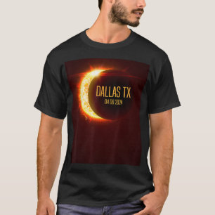 Totality Dallas Tx 4.8.24 Total 太陽の Ecliのパス Tシャツ