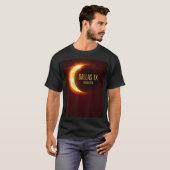 Totality Dallas Tx 4.8.24 Total 太陽の Ecliのパス Tシャツ (正面フル)