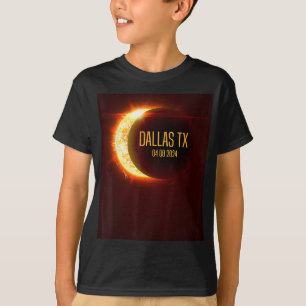 Totality Dallas Tx 4.8.24 Total 太陽の Ecliのパス Tシャツ