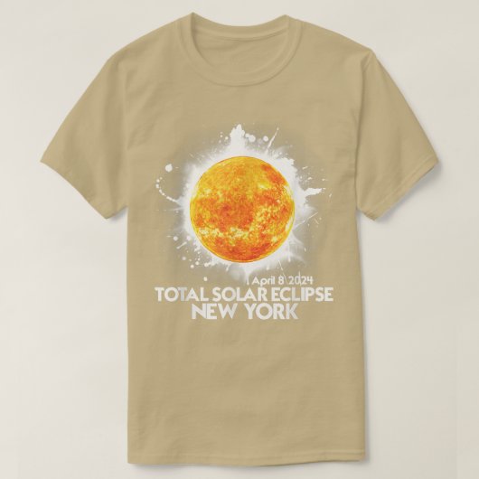 Totality New York 2024トータル太陽のEclipse America Tシャツ (デザイン正面)