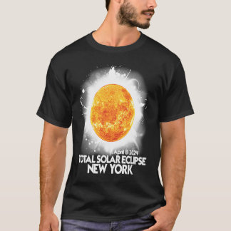 Totality New York 2024トータル太陽のEclipse America Tシャツ
