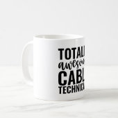  Totally Awesome Cable Technician コーヒーマグカップ (正面左)