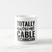 Totally Awesome Cable Technician コーヒーマグカップ (中央)