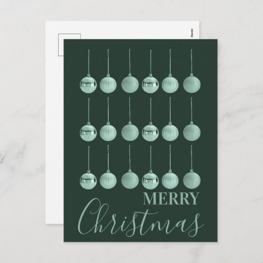 Totally Baubled Christmas Ornament Vector Design シーズンポストカード (正面/裏面)