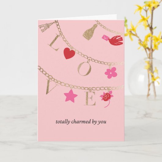 Totally Charmed Valentine’s Day Greeting カード (黄色い花)