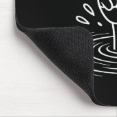 Totally Fine Funny Sarcastic Drowning Thumb Up  マウスパッド (コーナー)