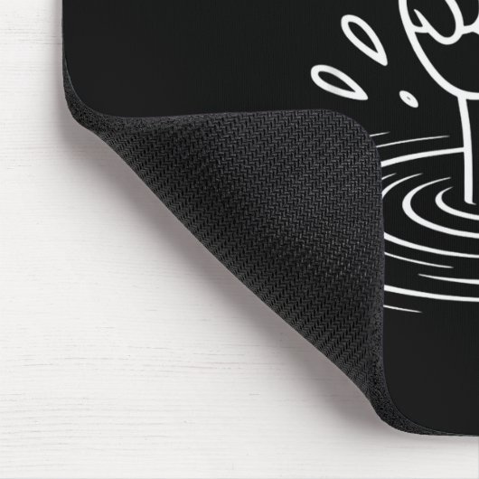 Totally Fine Funny Sarcastic Drowning Thumb Up  マウスパッド (コーナー)