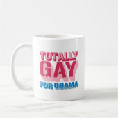Totally Gay for Obama -.png コーヒーマグカップ (左)