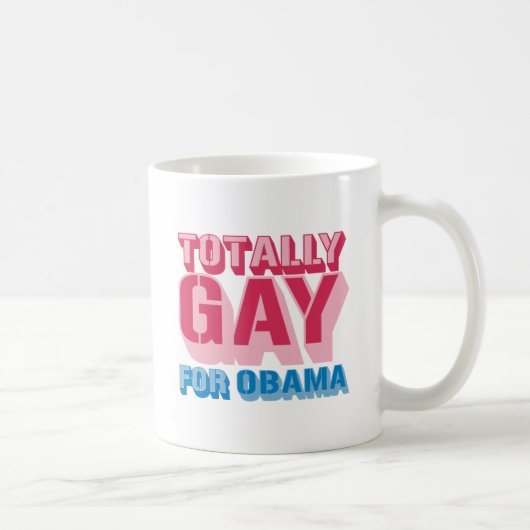 Totally Gay for Obama -.png コーヒーマグカップ (右)
