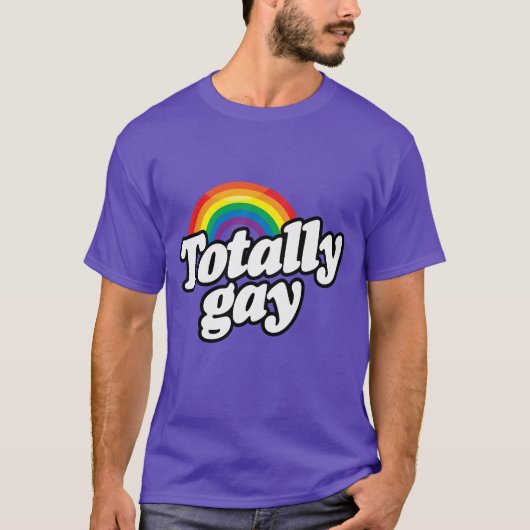 TOTALLY GAY RAINBOW -.png Tシャツ (正面)