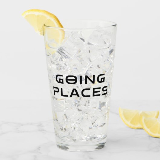 Totally Going Places Sarcastic Pint Glass タンブラーグラス (アイス正面)