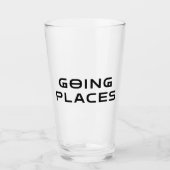 Totally Going Places Sarcastic Pint Glass タンブラーグラス (正面)