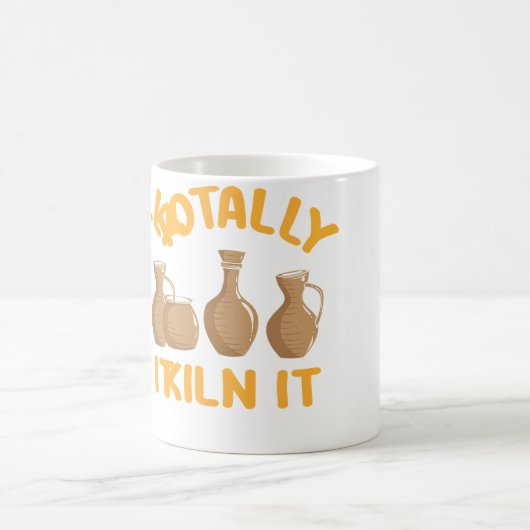Totally Kiln It Funny Pottery コーヒーマグカップ (中央)