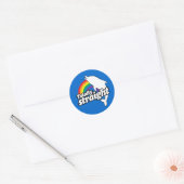 TOTALLY STRAIGHT DOLPHIN - WHITE - (2).png ラウンドシール (封筒)