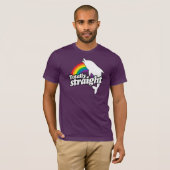 TOTALLY STRAIGHT DOLPHIN - WHITE - (2).png Tシャツ (正面フル)