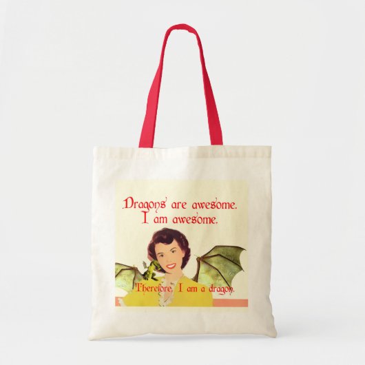 Toteドラゴンの女性 トートバッグ (正面)