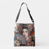 TOTE - 和装のアジア人女性 クロスボディバッグ (裏面)