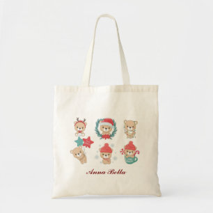 Tote Bag オーダーメイド クリスマステディベア トートバッグ