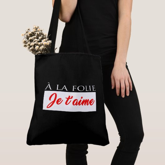 Tote Bag À la folie Je t’aime トートバッグ (クローズアップ)