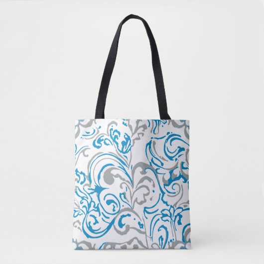 Tote bag-abstract blue トートバッグ (正面)
