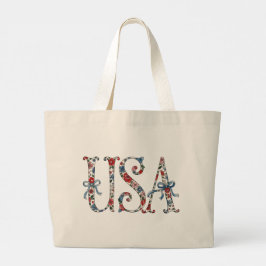 Tote Bag-American Independence Tote Bag ラージトートバッグ