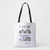 Tote bag bible scripture inspired joshua 24 トートバッグ (正面)