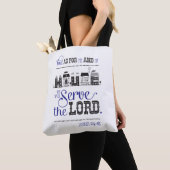 Tote bag bible scripture inspired joshua 24 トートバッグ (クローズアップ)