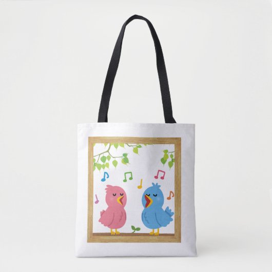 Tote bag birds トートバッグ (正面)