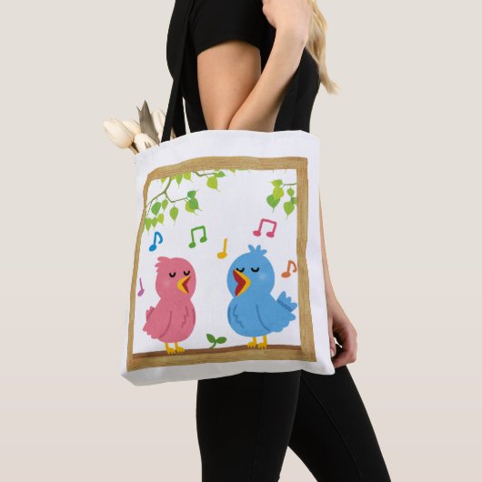 Tote bag birds トートバッグ (クローズアップ)