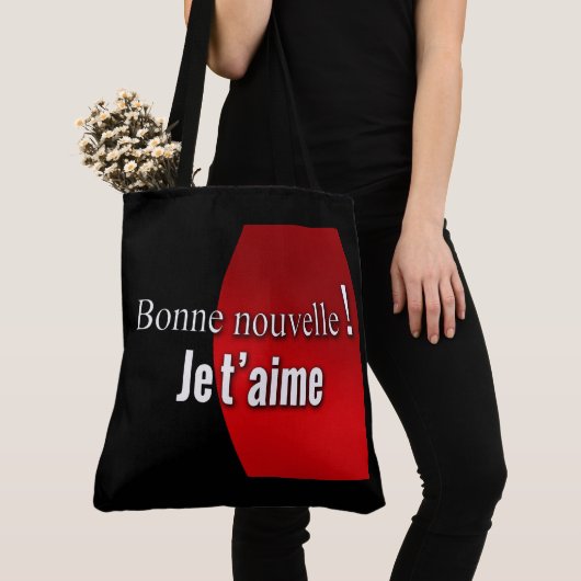 Tote Bag Bonne nouvelle ! je t'aime トートバッグ (クローズアップ)