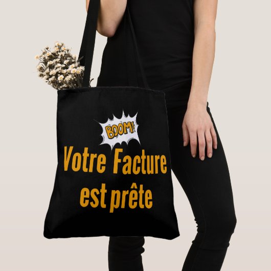 Tote Bag Boom Votre Facture est prête. トートバッグ (クローズアップ)