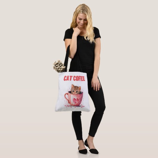 Tote Bag Cat Caffee トートバッグ (モデル)