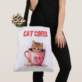 Tote Bag Cat Caffee トートバッグ (クローズアップ)