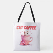 Tote Bag Cat Caffee トートバッグ (正面)