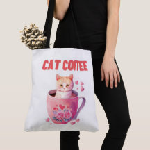 Tote Bag Cat Caffee