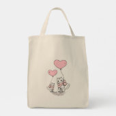 Tote Bag Cat Pink Hearts  トートバッグ (裏面)