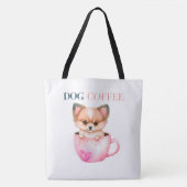 Tote Bag Dog Coffee トートバッグ (正面)