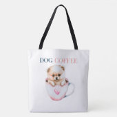 Tote Bag Dog Coffee トートバッグ (正面)