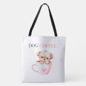 Tote Bag Dog Coffee トートバッグ (正面)